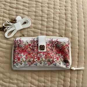 Elliott Lucca Theo wallet crossbody white floral